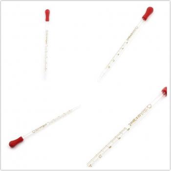 Gotero de laboratorio transparente con rayas de medición – 0,5 mL