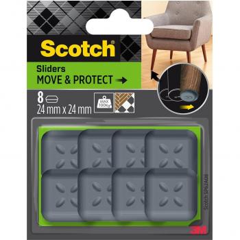 Patines protectores Scotch 8 unidades 24x24 mm