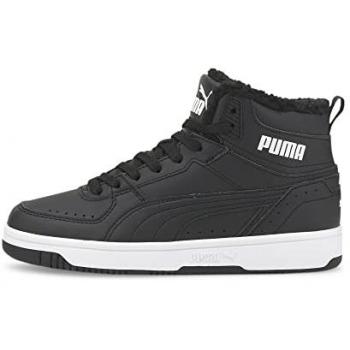 Puma Rebound Joy Fur Jr Unisex Kinder Sneakers Schwarz 36