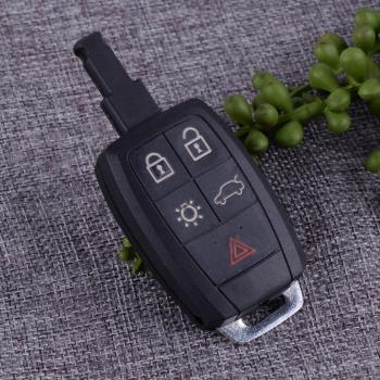 Carcasa de llave sin llave negra 5 botones para Volvo C30 C70 S40 V50