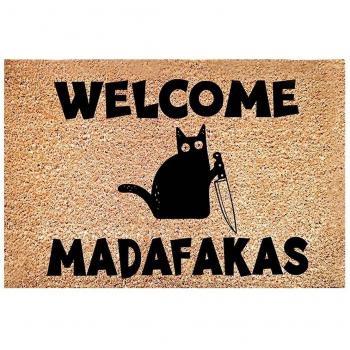Paillasson Bienvenue Chat Noir