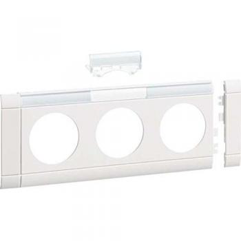 Hager Tehalit Modularblende 3fach Steckdose 80mm reinweiß