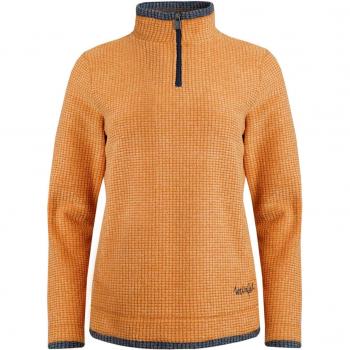 Weird Fish Beye Eco 1/4 Zip Grid Fleece Caramel Size 14