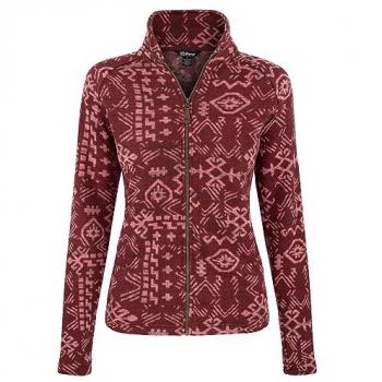 Sherpa Bhutan Full Zip Jacke für Frauen Größe L in Beetrot Abstract