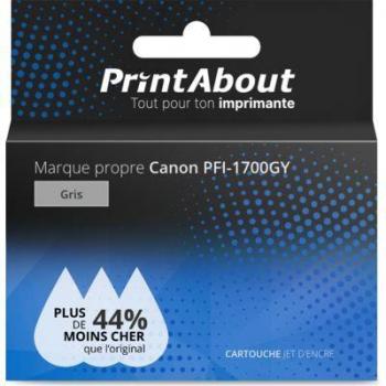 Gris Cartouche PrintAbout pour Canon PFI‑1700GY