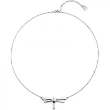 Collar UNO de 50 Libélula Bañado en Plata de Ley