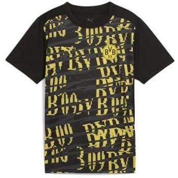 Puma Borussia Dortmund 2024/25 Abbigliamento Da Squadra Limone e Nero per Ragazzi