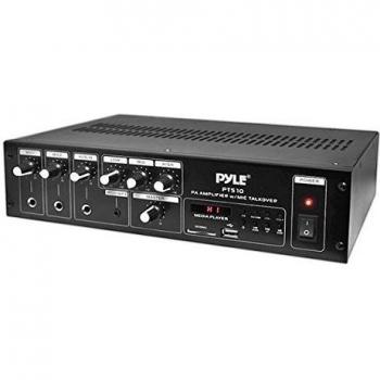 Pyle Professional Audio Power Amplifier Mixer w/ 240W Output, 5 Channel Stereo Receiver with FM Radio, USB, RCA,