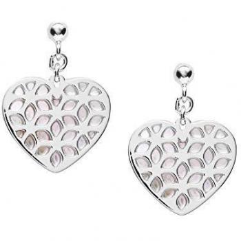 Pendientes de Plata y Perla Fossil JFS00489040