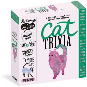 Cat Trivia Page-A-Day® Calendar 2025: Cat Quotes, Paw-some Books .. Daily Cal...