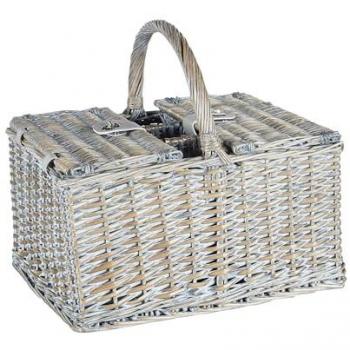 Picnic Box Viminia Grigio 4 Persone con Borsa Termica Semplice