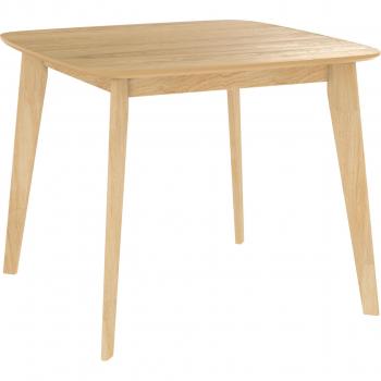 Table carrée Rendez-Vous Déco 90 cm en bois clair naturel