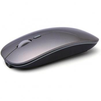 Wiederaufladbare drahtlose optische Maus, ultra dünn, mit geräuschloser Taste, USB 2.4G für Computer und Laptop