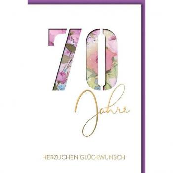 Verlag Dominique – 70. Geburtstagsglückwunsch im Aquarell‑Design
