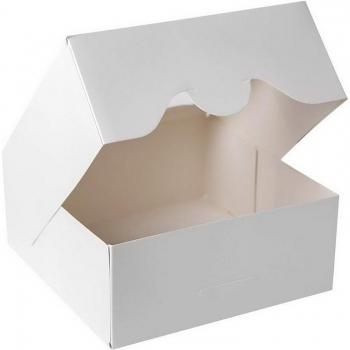 Boîte à gâteaux blanche avec fenêtres pour 12 biscuits 6x6x2,5 pouces