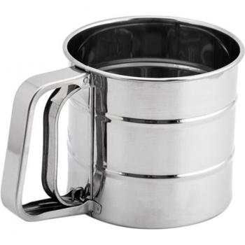 Crank Flour Sifter with Stainless Steel Construction
