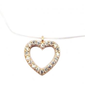 Collier 'Amor' en blanco y dorado