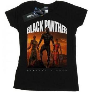 Camiseta de Algodón Pantera Negra para Damas