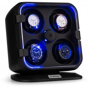 Boîte à Montre Klarstein – Remontoir 4 Vitesse, 3 Rotations – LED Bleu