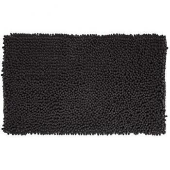Alfombra de baño 50x80 cm chenilla maxi negra