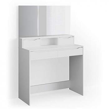 Coiffeuse Vicco 100 cm, Blanc, modèle Ruben