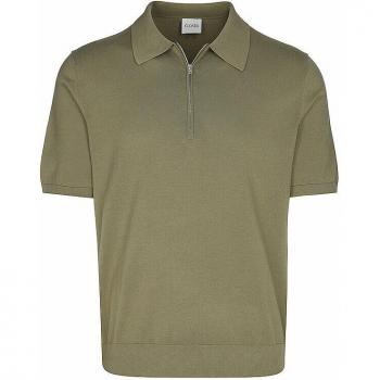 Zip‑Up Green Polo with Logo – Medium