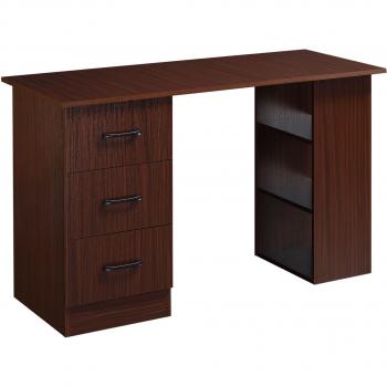 Scrivania Versatile HOMCOM su Ruote – Piano Estensibile, 3 Cassetti, Bianco