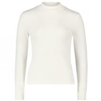 Zero Langarmshirt Damen – Größe 44, weiß, Jersey‑Material, figurbetont normal