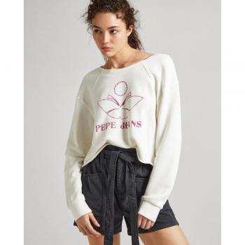 Sudadera Sostenible Lorelai Blanca de Pepe Jeans para Mujer
