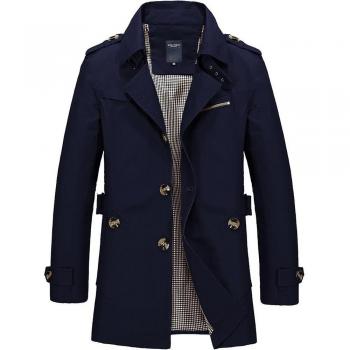 Chaqueta de Hombre Azul Oscuro Primavera-Otoño