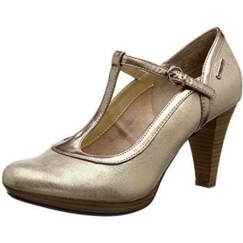 Bugatti Damen T-Spangen Schuhe, Pink (Rose/Metallics 3490)