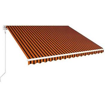 VidaXL Terrasse Markise 450x300 cm Orange Braun