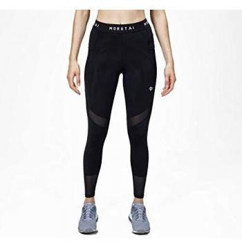 MOROTAI Damen‑Yoga‑Tights mit Smartphone‑Tragefächchen – robuste Lauf‑ und Freizeithose Schwarz, L