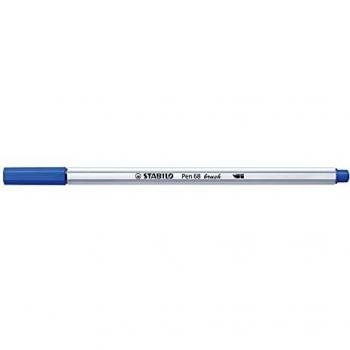 0 x Stabilo Premium-Filzstift mit Pinselspitze Pen 68 brush ultramarinblau