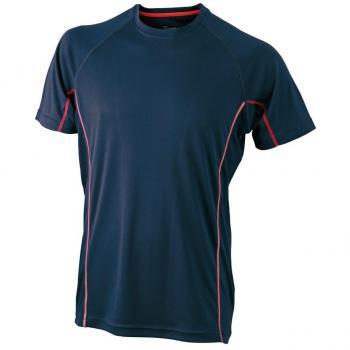 JN421 Running Reflex Tee for Men – Navy/Red, Large