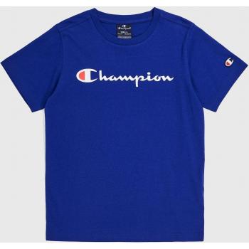 Hoodie bleu sombre à gros logo Champion – Jeune garçon