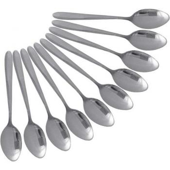 Set de 10 cuillères à thé en acier inoxydable
