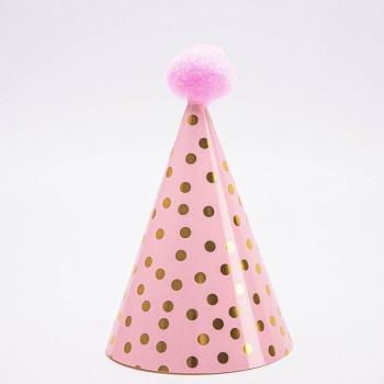 10pcs Polka Dot Party Hats for Baby Shower
