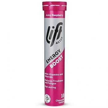 Lift Activ Raspberry Power Chews – 18 Tablets