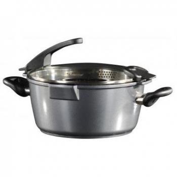 Casseruola ghisa STONELINE 24 cm con vetro perforato
