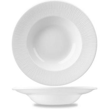 Weiße Bambus Schale von Churchill, 27,9 cm, 12 Stück