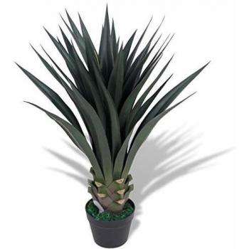 Artificial Yucca Plant with Pot 85 cm Green