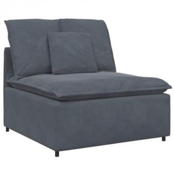 VidaXL Sofa Mittelmodul mit Kissen Dunkelgrau