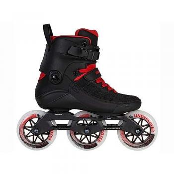 Powerslide Swell Black Fire Skates, Black & Red, Size 6.5 (EU)