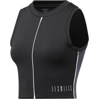 Camiseta sin mangas Reebok Les Mills® Performance negra XS mujer
