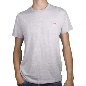 Levi's T-Shirt Original de Manga Corta para Hombre, Tri-Blend + Patch Gray Violet 0008, S