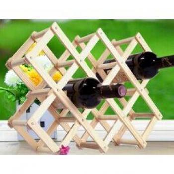 Compact Wooden Wine Holder