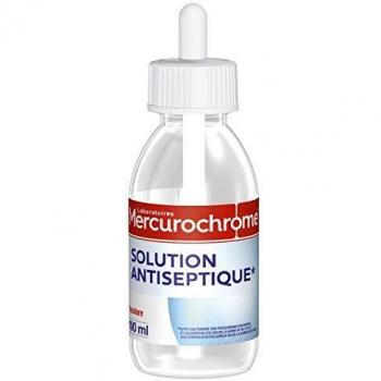 Mercurichrome solution antiseptique incolore 100ml sans alcool et non irritant