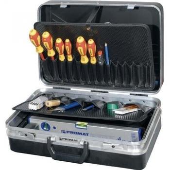 Kit d’outils 46 pièces pour électricien – Coffret en aluminium et ABS