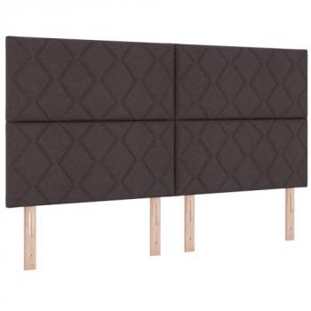 Testiera Sedia con Tablato, LED, 180 cm, Colore Marrone